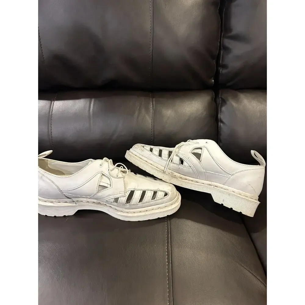 Dr. Martens Unisex White 1461 Cut Out Venice‎ Oxfords Sandals Size USM 9 USL 10